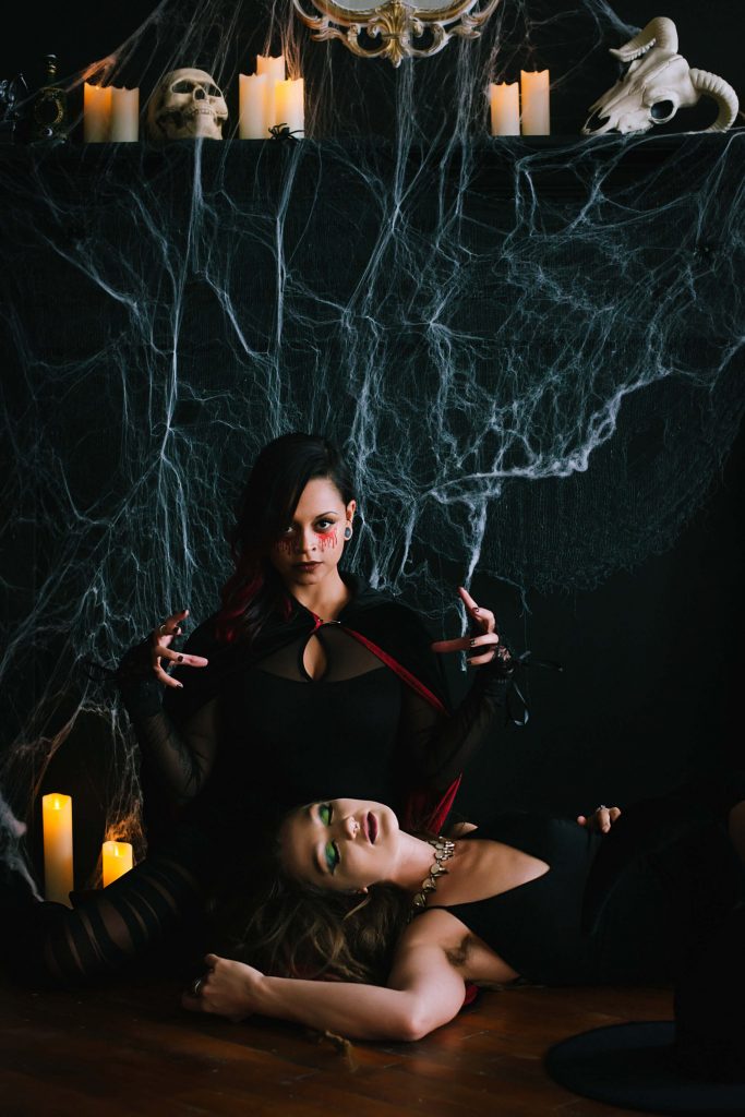 Female Vampire and Witch Themed Spooky Halloween Photo Shoot (2)